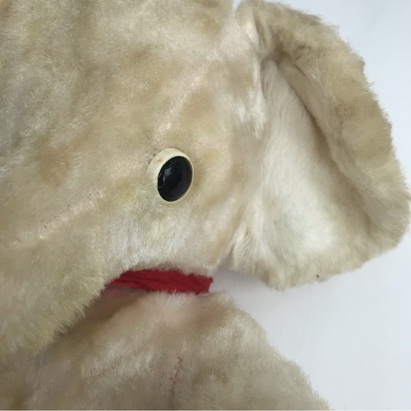 Vintage White Elephant Plush Stuffed Animal - Picture 6 of 11